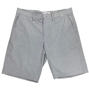 Travis Mathew Beck Men's Golf Shorts Grey Heathered Size 36 Stretch Performance